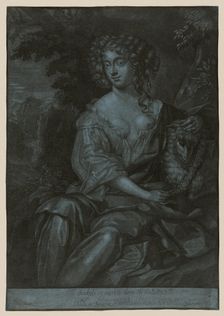 Portrait of Nell Gwyn as a Shepherdess Garlanding a Lamb, c. 1678. Creator: Herman Hendrik de Quiter the Elder