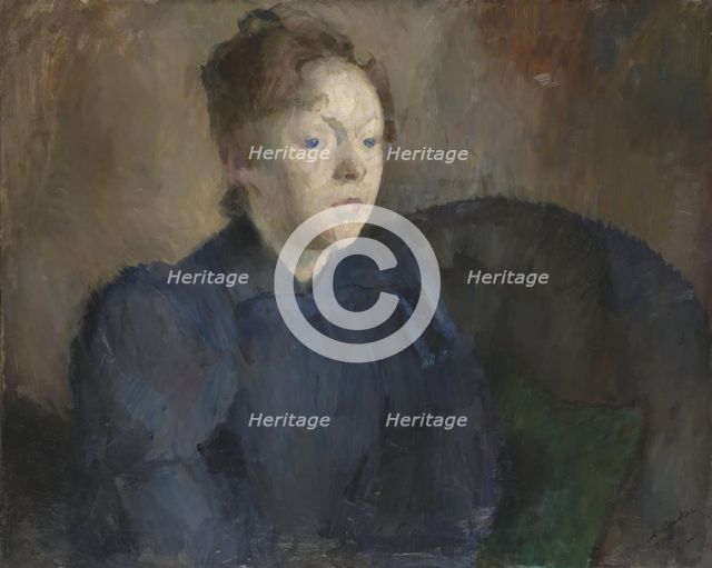 Portrait of Nenna Janson Nagel, b. Backer Lunde, 1892. Creator: Harriet Backer.