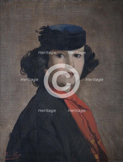 Portrait of Nerina Badioli, ca 1866. Creator: Puccinelli, Antonio (1822-1897).