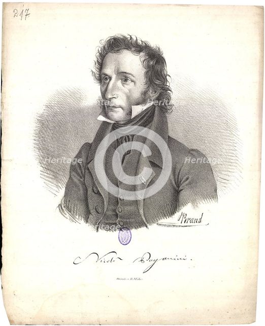 Portrait of Niccolò Paganini (1782-1840), 1830.