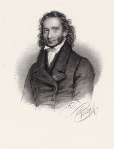 Portrait of Niccolò Paganini (1782-1840), 1830. Creator: Focosi, Roberto (1806-1862)