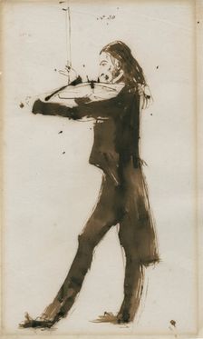 Portrait of Niccolò Paganini (1782-1840), 1831. Artist: Landseer, Sir Edwin Henry (1802-1873)