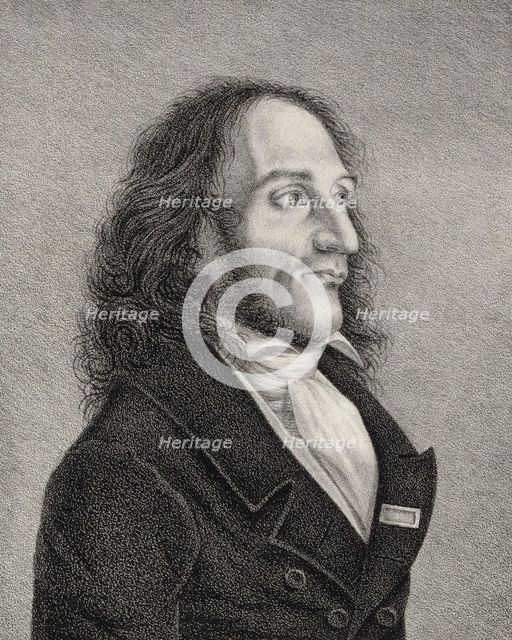 Portrait of Niccolò Paganini (1782-1840), c. 1830. Creator: Anonymous.