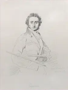 Portrait of Niccolò Paganini, 1830 (backdated "1818"). Creator: Luigi Calamatta