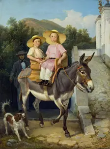 Portrait of Nicholas and Mikhail Rayevsky, 1846. Creator: Filippo Palizzi