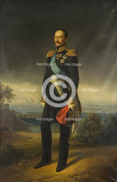 Portrait of Nicholas I, 1855. Creator: Georg von Bothmann.