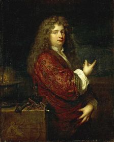 Portrait of Nicolaas Hartsoeker (1656-1725), c1682. Creator: Netscher, Caspar (1639-1684)