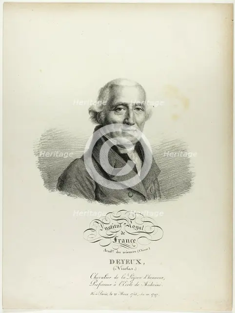 Portrait of Nicolas Deyeux, 1822. Creator: Julien Leopold Boilly.