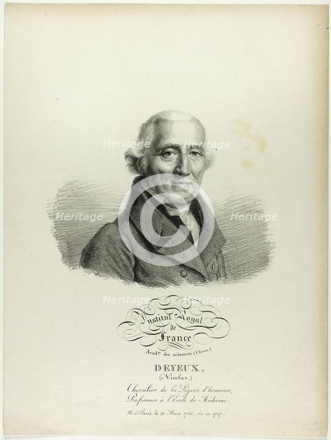 Portrait of Nicolas Deyeux, 1822. Creator: Julien Leopold Boilly.