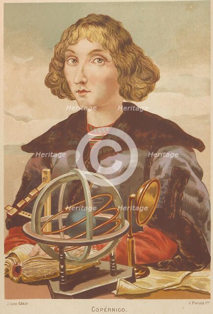 Portrait of Nicolaus Copernicus (1473-1543), 1879. Creator: Planella y Rodríguez, Juan (1849-1910).