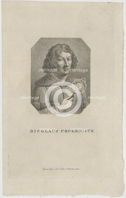 Portrait of Nicolaus Copernicus (1473-1543) , ca 1820. Creator: Rosmäsler, Johann Friedrich (c. 1775-1858).
