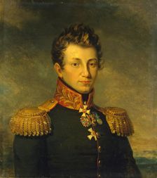 Portrait of Nikolai D. Myakinin (1787-1814), 1822. Creator: Workshop of George Dawe
