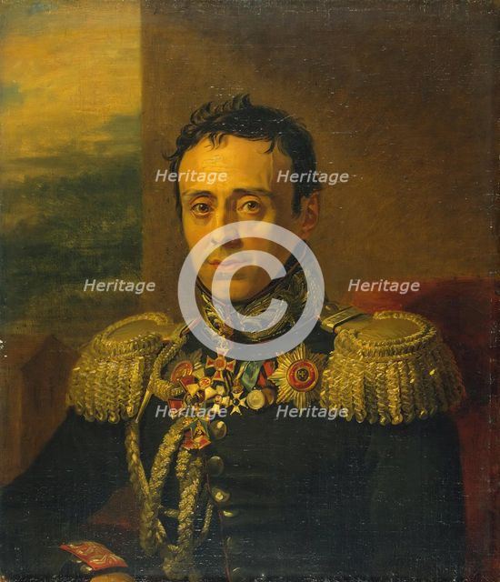 Portrait of Nikolai I. Selyavin (1774-1833), 1822. Creator: Workshop of George Dawe.
