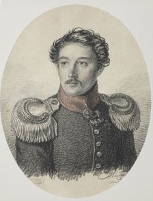 Portrait of Nikolay Vasilyevich Khvostov (1793-1837), 1822. Creator: Hampeln, Carl, von (1794-after 1880)