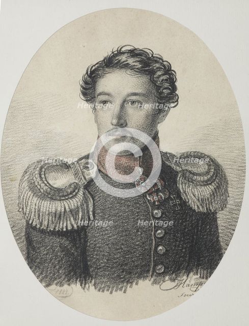 Portrait of Nikolay Vasilyevich Khvostov (1793-1837), 1822. Creator: Hampeln, Carl, von (1794-after 1880).