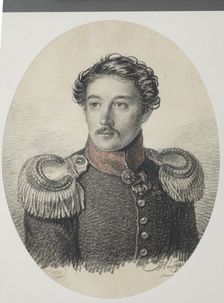 Portrait of Nikolay Vasilyevich Khvostov (1793-1837), 1822. Creator: Hampeln, Carl, von (1794-after 1880)