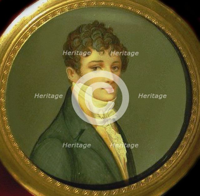 Portrait of Nikolay Afanasyevich Goncharov (1787-1861), Natalia Pushkina's father. Artist: Anonymous  