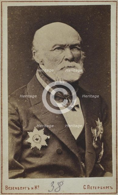 Portrait of Nikolay Ivanovich Pirogov (1810-1881). Artist: Photo studio Wesenberg  