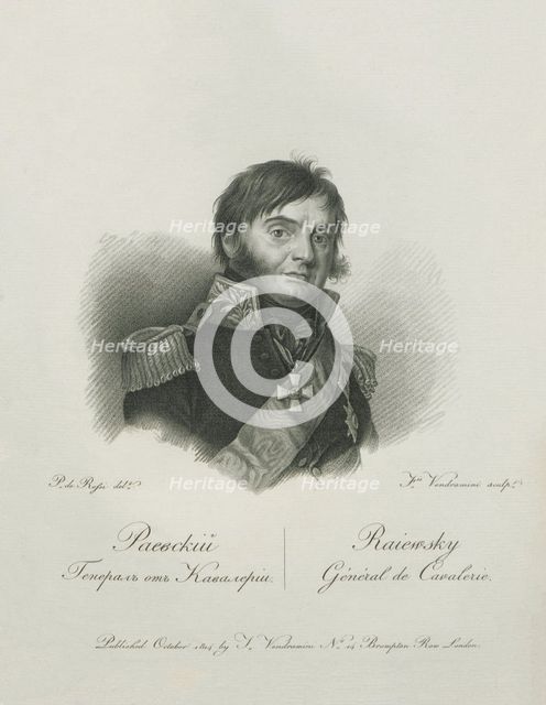 Portrait of Nikolay Nikolayevich Raevsky (1771-1829), 1813.