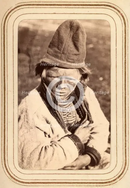 Portrait of Nils Persson Tappa, Arjeplog, 1868.  Creator: Lotten von Duben.