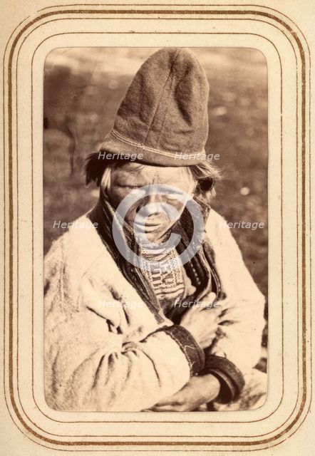 Portrait of Nils Persson Tappa, Arjeplog, 1868.  Creator: Lotten von Duben.