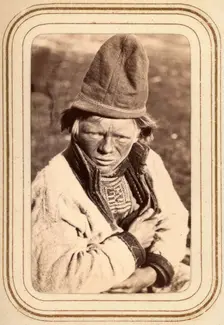 Portrait of Nils Persson Tappa, Arjeplog, 1868. Creator: Lotten von Duben