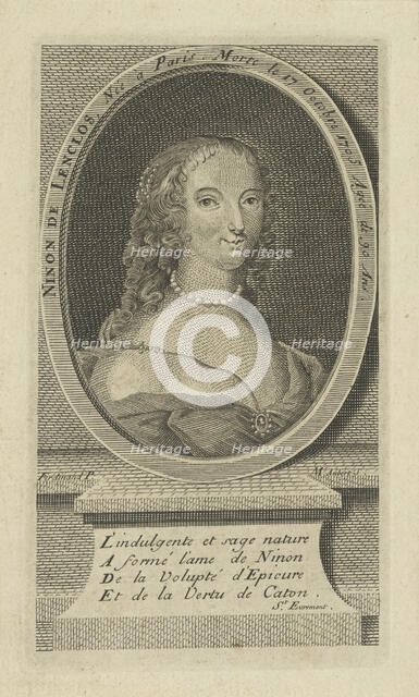 Portrait of Ninon de Lenclos (1620-1705), ca 1730. Creator: Anonymous.