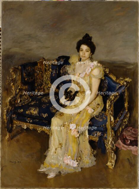Portrait of Sofia Botkina, 1899. Artist: Serov, Valentin Alexandrovich (1865-1911)
