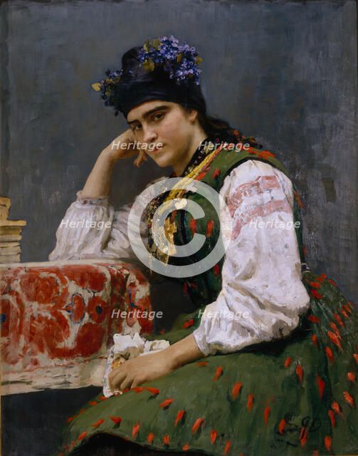 Portrait of Sofia Dragomirova-Lukomskaya, 1889. Artist: Repin, Ilya Yefimovich (1844-1930)