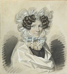 Portrait of Sofia Kharitonovna Mudrova (1786-1833), 1820s. Creator: Hampeln, Carl, von (1794-after 1880)