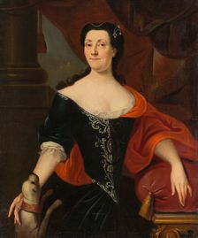 Portrait of Sophia Magdalena von Holzhausen, née von Günderrode, c1700-1725. Creators: Franz Lippold, Workshop of Franz Lippold