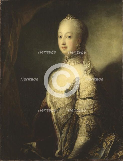 Portrait of Sophia Magdalena of Denmark (1746-1813), Queen of Sweden, 1765.