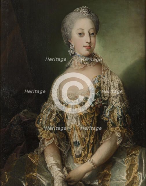Portrait of Sophia Magdalena of Denmark (1746-1813), Queen of Sweden, 1766.