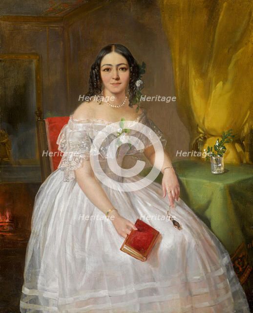 Portrait of Sophia Nikolayevna Karamzina (1802-1856), 1840. Creator: Orlov, Pimen Nikitich (1812-1863).