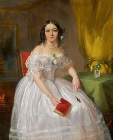 Portrait of Sophia Nikolayevna Karamzina (1802-1856), 1840. Creator: Orlov, Pimen Nikitich (1812-1863)