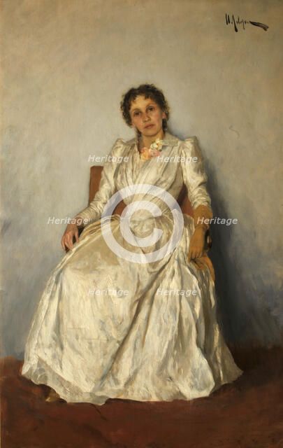 Portrait of Sophia Kuvshinnikova (1847-1907), 1888. Creator: Levitan, Isaak Ilyich (1860-1900).