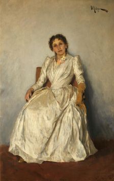 Portrait of Sophia Kuvshinnikova (1847-1907), 1888. Creator: Levitan, Isaak Ilyich (1860-1900)