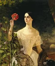 Portrait of Sophia Shuvalova (married name Bobrinskaya), 1849. Creator: Karl Briullov