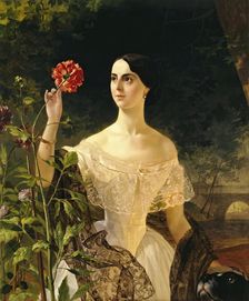 Portrait of Sophia Shuvalova (married name Bobrinskaya), 1849. Creator: Karl Briullov