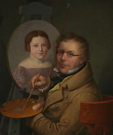 Portrait of Sophie and Jacob Munch, 1836. Creator: Jacob Munch
