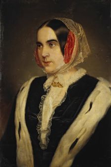 Portrait of Sophie Hermann, 1850. Creator: Carl Johann Lasch