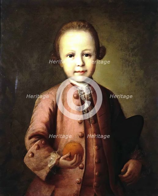 Portrait of Savva Yakovlev as a Child, 1775. Creator: Mina Kolokolnikov.