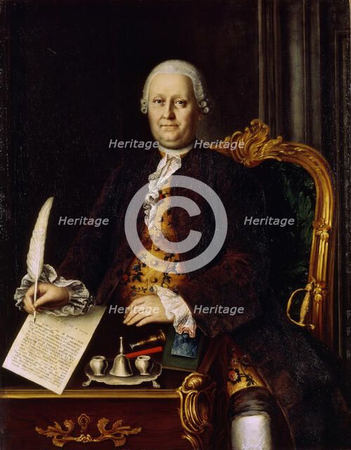 Portrait of Savva Yakovlevich Yakovlev (1713-1784), 1767. Artist: Kolokolnikov, Mina Lukich (1707-1775)