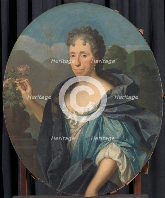 Portrait of Sabina Agneta d'Acquet, Wife of Arent van Buren, 1721. Creator: Krzysztof Lubieniecki.