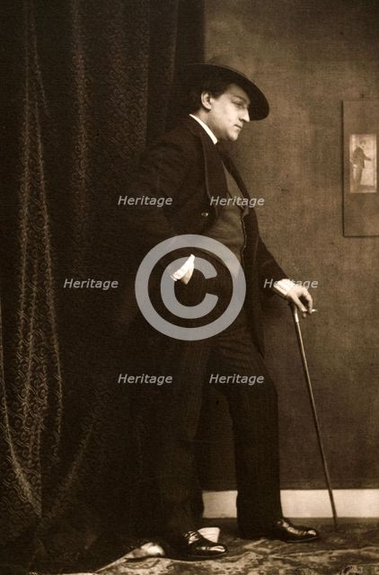 Portrait of Sacha Guitry (1885-1957) , c. 1905. Creator: Gerschel, Charles (1871-1948).