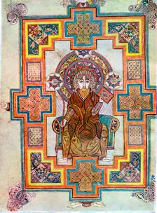 Portrait of Saint John from the Book of Kells, c800