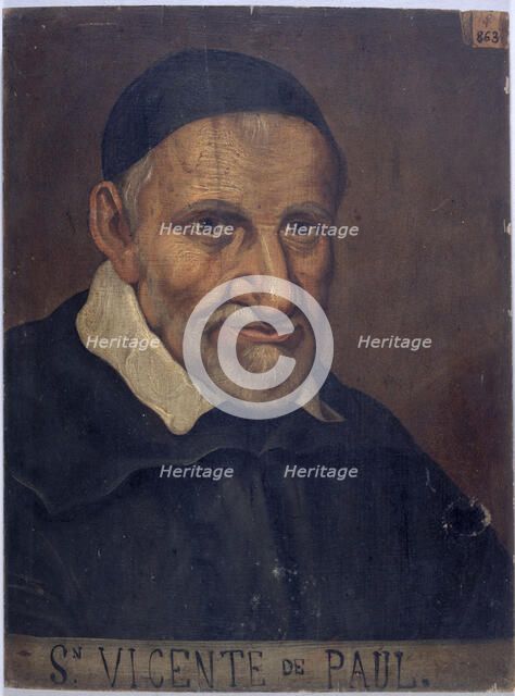 Portrait of Saint Vincent de Paul (1581-1660), c1660. Creator: Unknown.