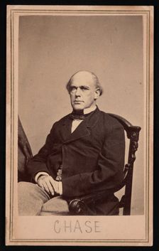 Portrait of Salmon Portland Chase (1808-1873), Before 1873. Creator: Brady's National Photographic Portrait Galleries