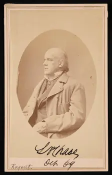 Portrait of Salmon Portland Chase (1808-1873), October 1864. Creator: Alexander Gardner