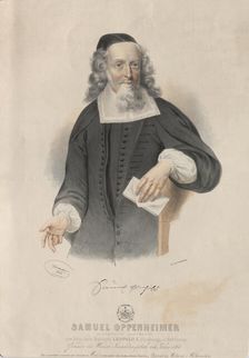 Portrait of Samuel Oppenheimer (1631-1703) , 1846. Creator: Kriehuber, Josef (1800-1876)
